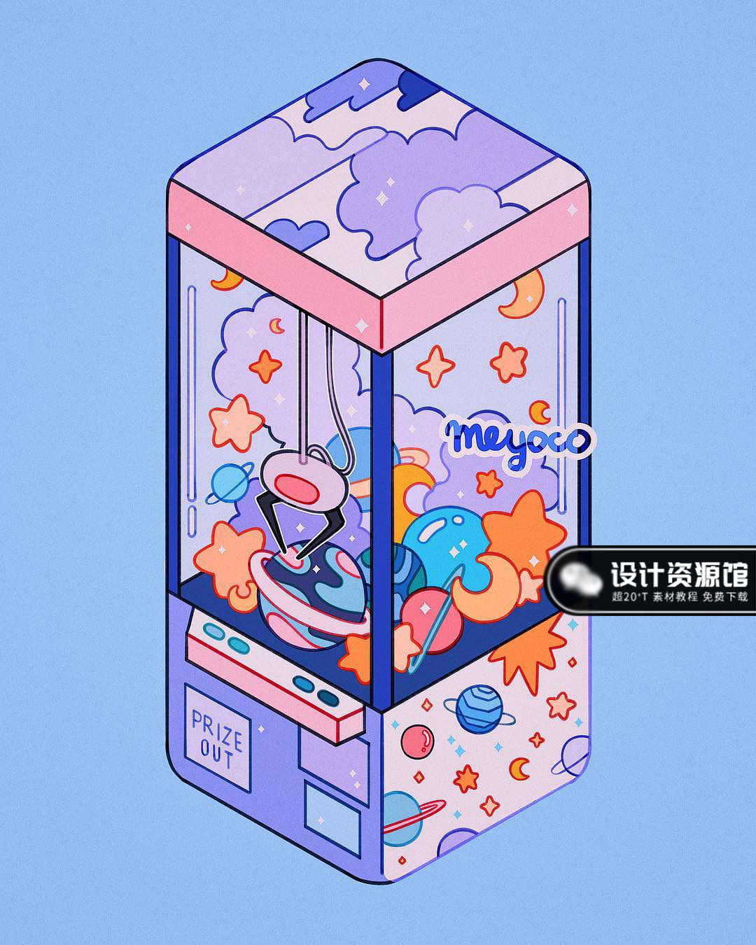 手工收集 2019可爱画风Meyoco插画师 cg漫画 素材 卡通素材 【T1】