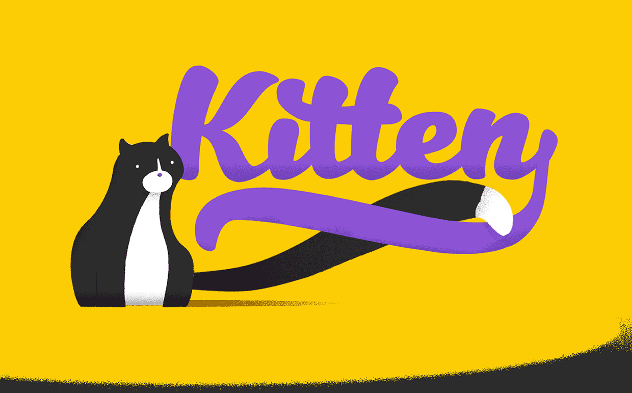 创意独特小猫英文字体Kitten Free Typeface Family英文字体免费下载【zt-0014】