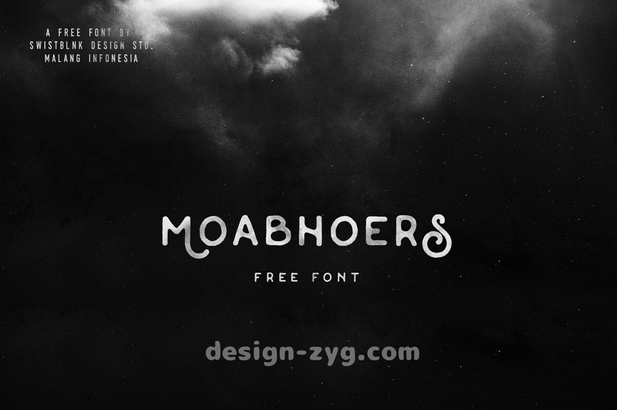 创意圆角英文字体Moabhoers Free Font英文字体免费下载【zt-0015】