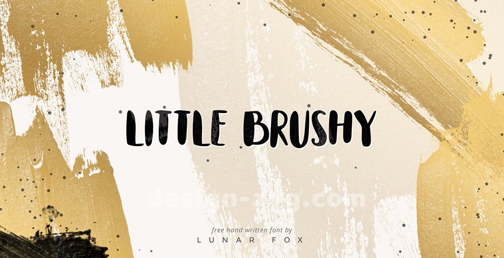 书法毛笔手写英文字体Little Brushy Font英文字体免费下载