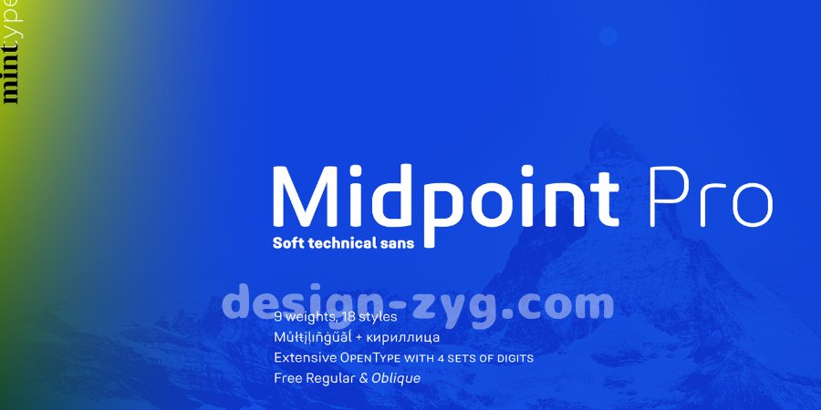 现代无衬线英文字体Midpoint Pro Family Free Demo英文字体免费下载