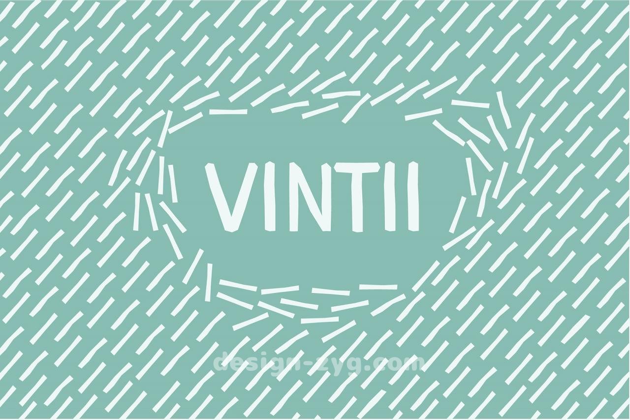 Vintii Font几何形状小清新文艺创意设计英文设计