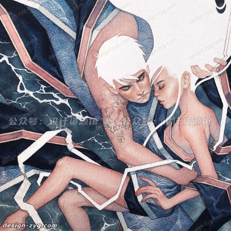 插画师kelogsloops教程视频超强水彩插画师画集临摹素材参考【T14】