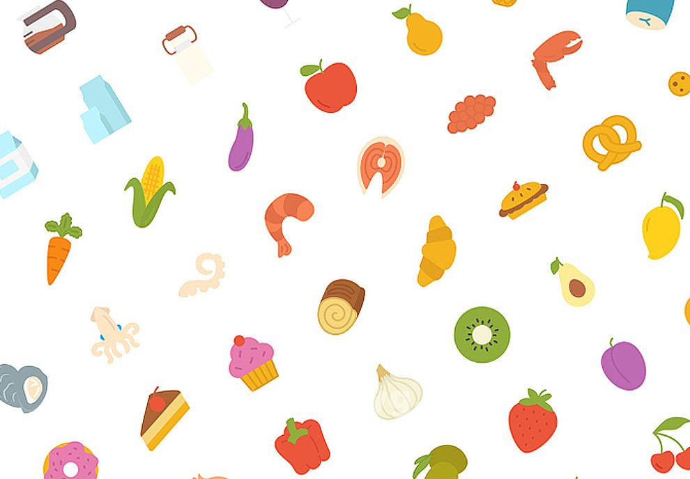 560种食物Food Icons图标大全，蛋糕海鲜水果蔬菜等常用食物彩色矢量图标