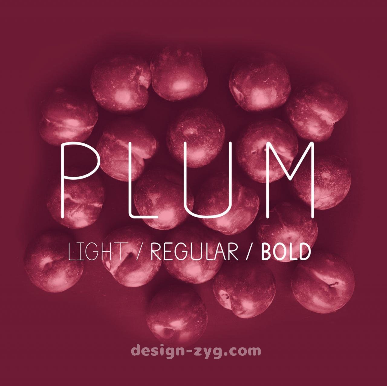一款纤细圆润英文字体Plum – Fun Free Font英文字体免费下载