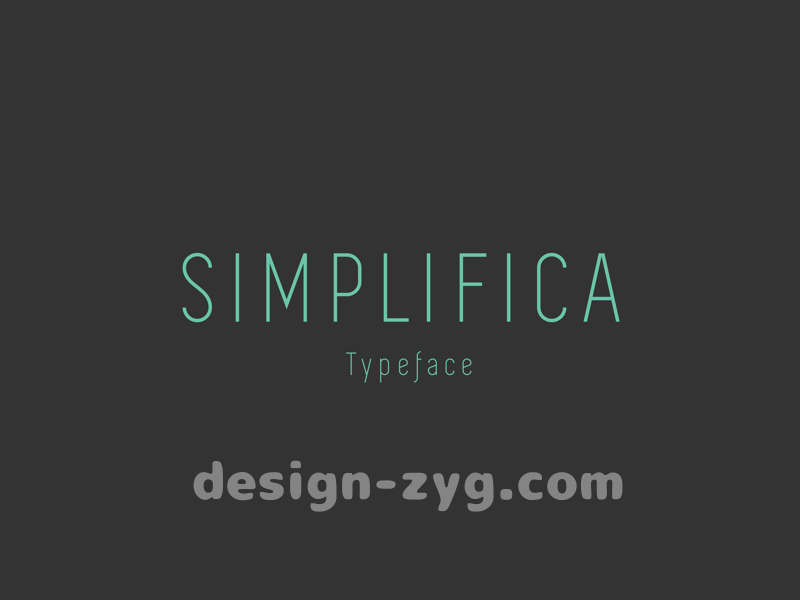 Simplifica Typeface纤细无衬线英文字体免费下载