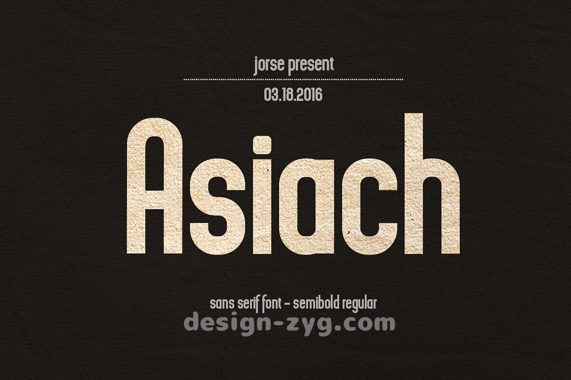 Asiach光滑圆润大气无衬线广告英文字体免费下载
