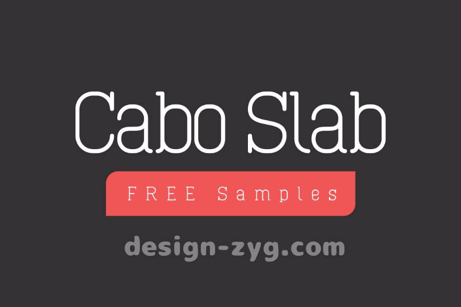 Cabo Slab优雅衬线复古柔软时尚英文好看的字体