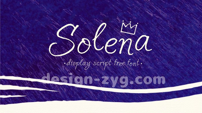 手绘俏皮可爱英文字体Solena Script英文字体免费下载