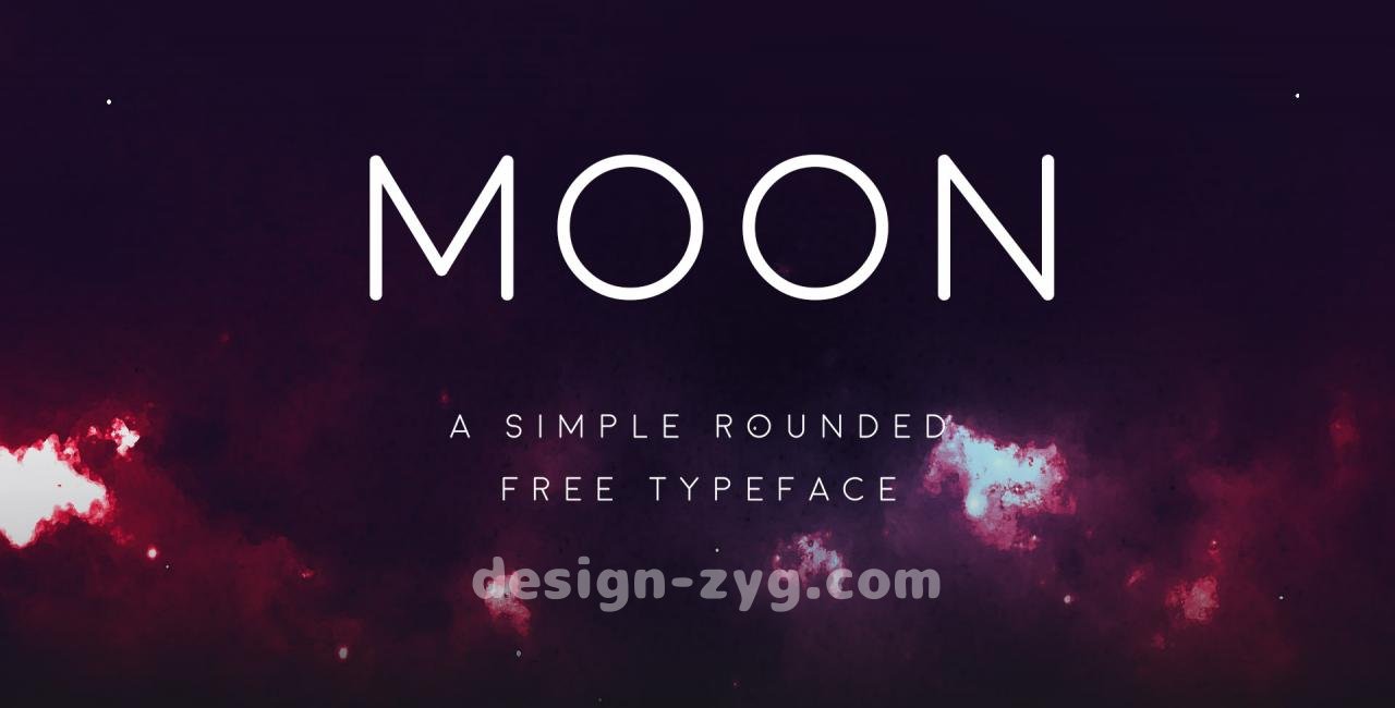 一款圆形无衬线英文字体Moon free font英文字体免费下载