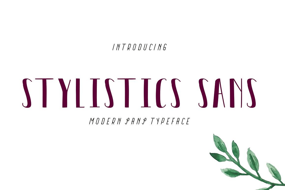 Stylistics Sans创意时尚大气现代英文logo字体