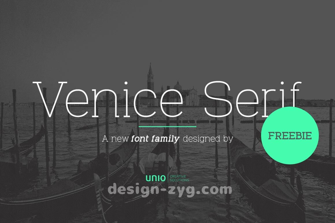 Venice Serif Font 一套创意不错的免费衬线英文字体下载