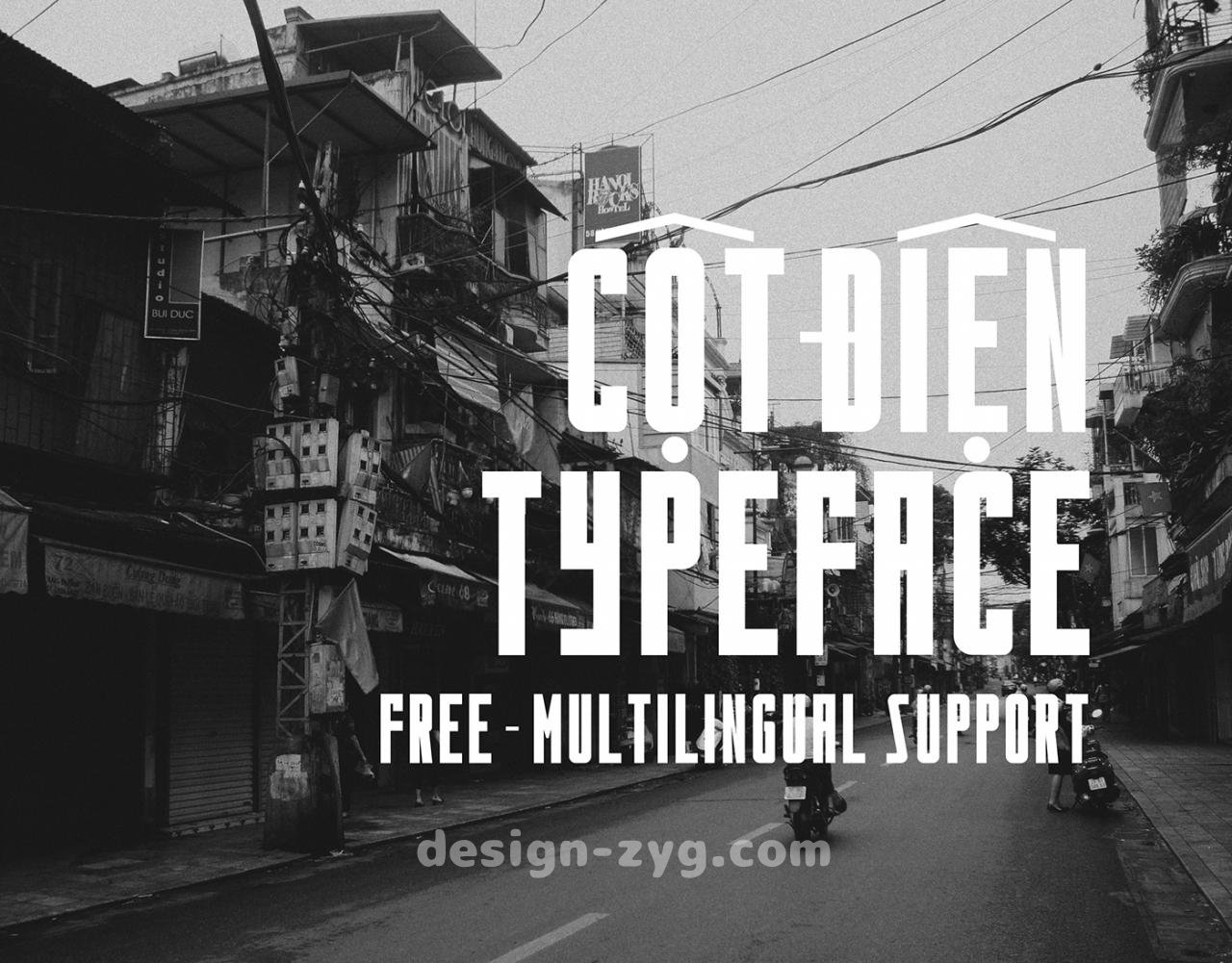 复古无衬线英文字体Cot Dien Typeface Free Demo英文字体免费下载
