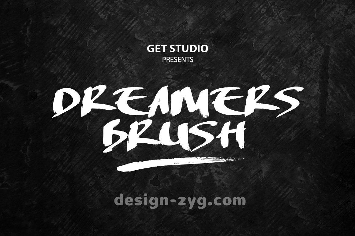 手绘笔刷英文字体Dreamers Brush – Free Font英文字体免费下载