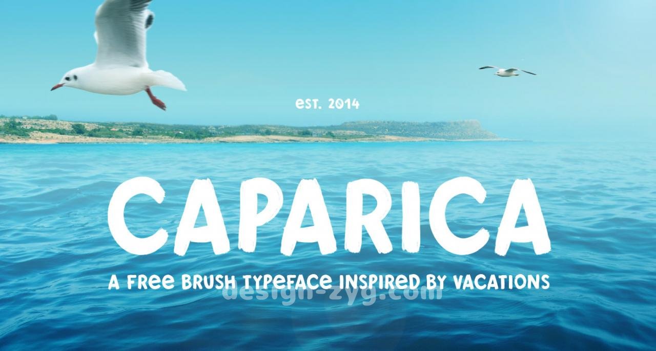 Caparica Brush笔刷粗体毛笔字体、涂鸦效果英文字体免费下载
