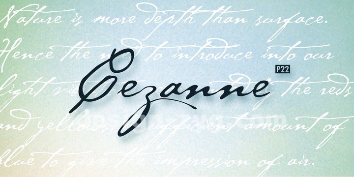 Cezanne Pro艺术飘逸手写英文字体免费下载