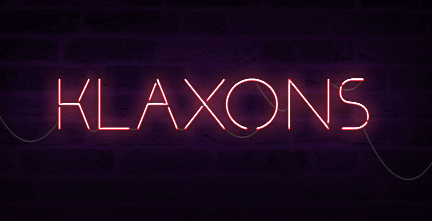 Klaxons一款纤细霓虹灯装饰字体英文字体Neon Style Font免费下载